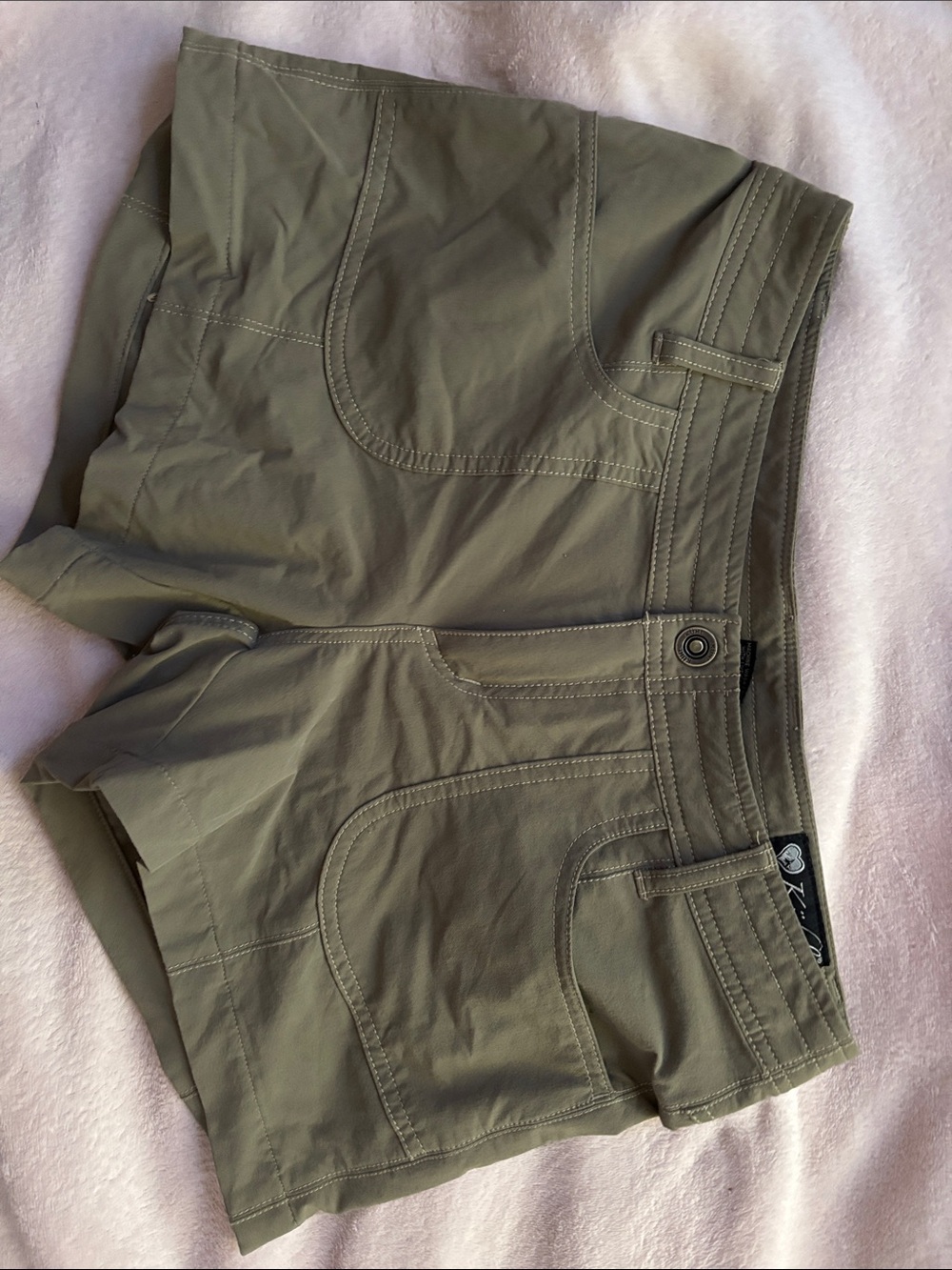 Kuhl Olive Green High-Waist Utility Shorts